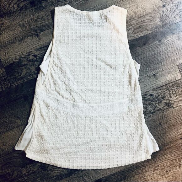 ANTHROPOLOGIE Deletta Ivory Embroidered Top Small - Picture 15 of 16